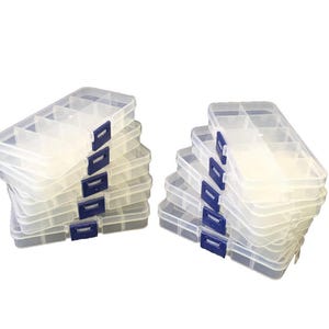 10pcs- 10 Grids Compartments Craft Organizer Plastic Box Nail Jewelry Bead Storage Container US Seller Bx-167