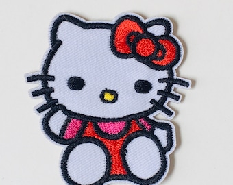 Hello Kitty Patch 5 Styles U Pick 2 X 2.75 Animal Kitty Iron on & Sew on Embroidered  Patch F-75 