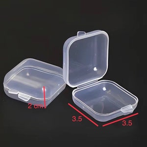 Small Plastic Storage Container Boxes Mini Clear Jewelry Earplugs