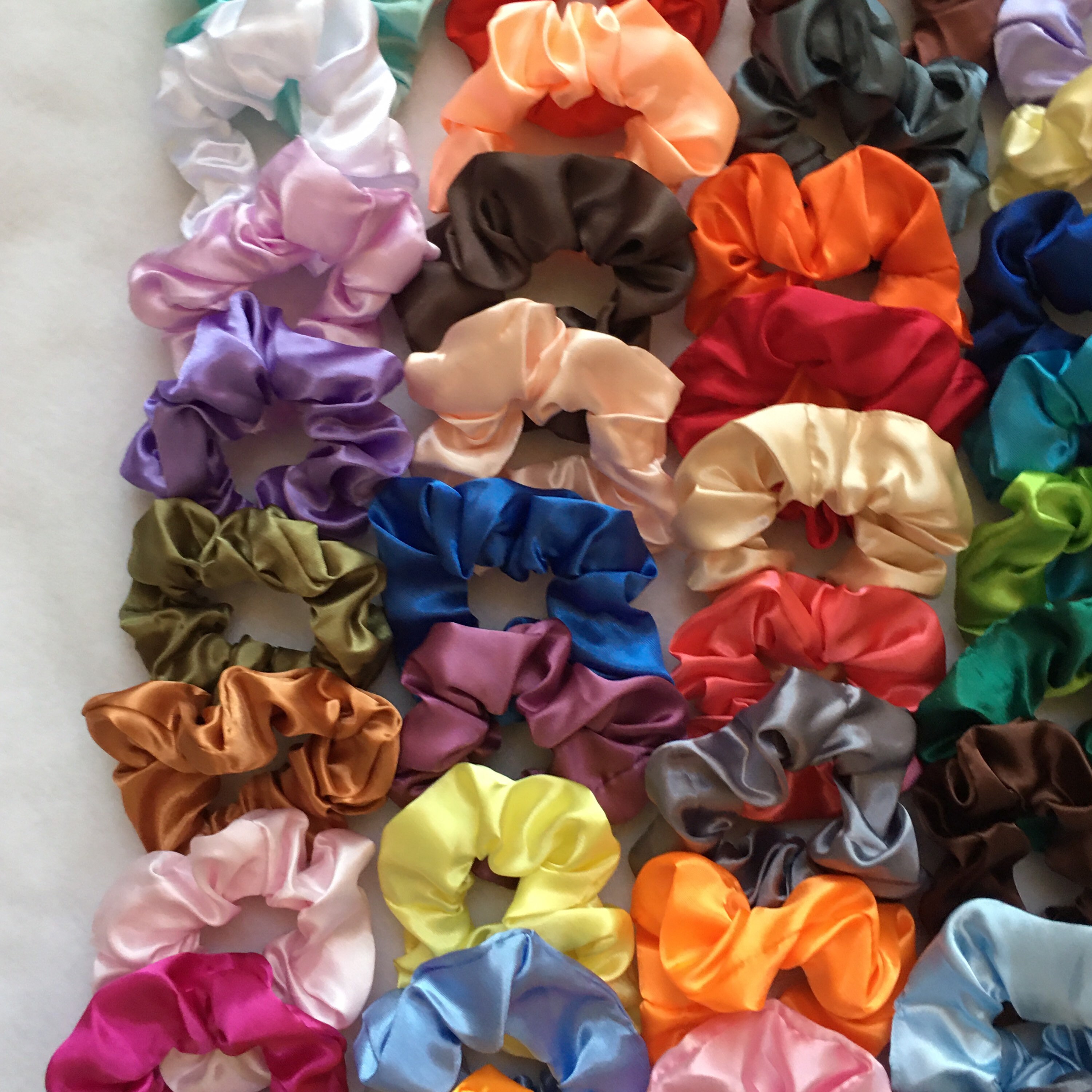 50 Scrunchies Colorful Scrunchie Silk Large Scrunchie 50 50 Scrunchies Colorful Scrunchie Silk Large Scrunchie 50