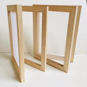 2 Double Paper Making Screen A5 Size , Double Side Wooden paper making Frame ( 10&quot; x 7.5&quot; ) DIY paper Mold D-134