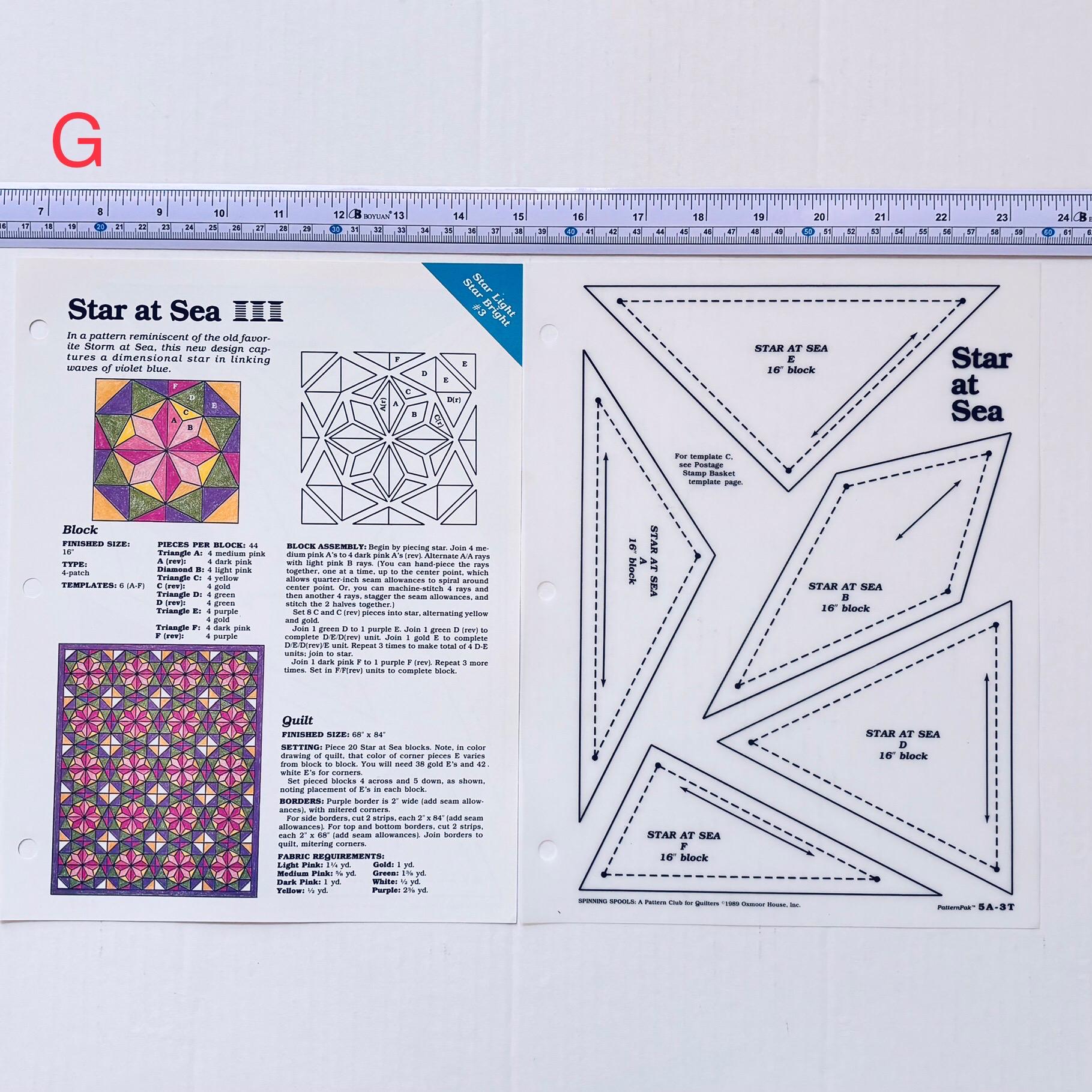 Patterns for Quilters , PVC Patterns Template Just Cut and Sew ( Pick ...