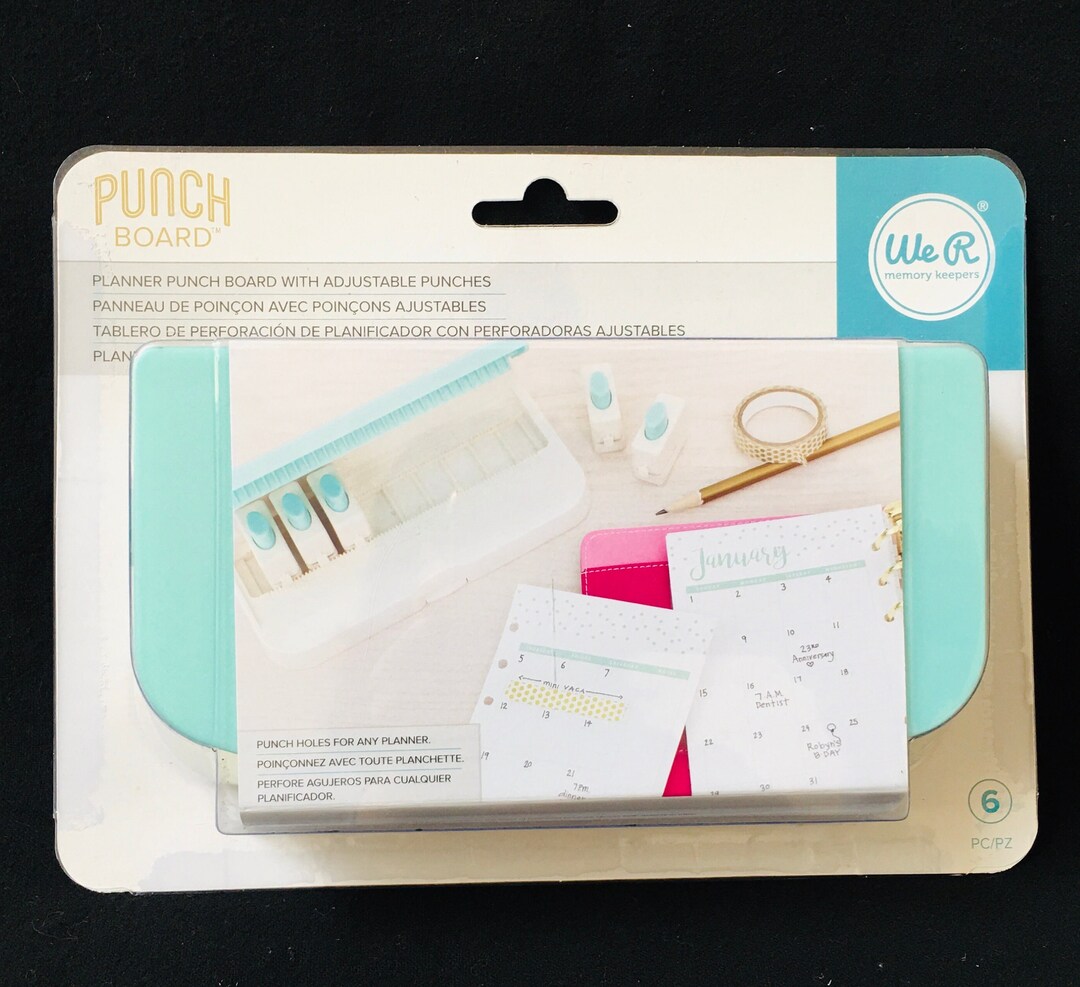Punch Board, Punch Holes for Any Planner We R Memory Keepers 6pc ...