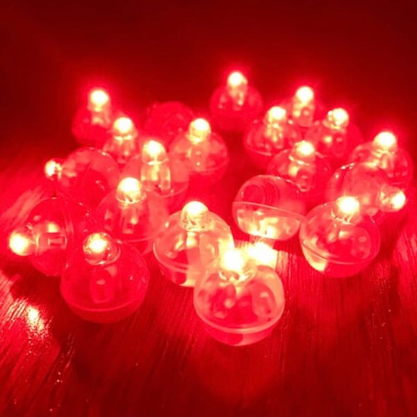 50pcs Red Color LED Balloon Light , LED Peal Light For Party / DIY / Wedding / Home Decor / Lantern / Vase / H-269