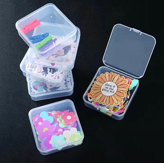 60 Small Plastic Boxes 1.75 X 1.75 Cm X 0.75 craft Organizer Plastic Box  Nail Jewelry Bead Storage Container US Seller Bx-246 -  Canada