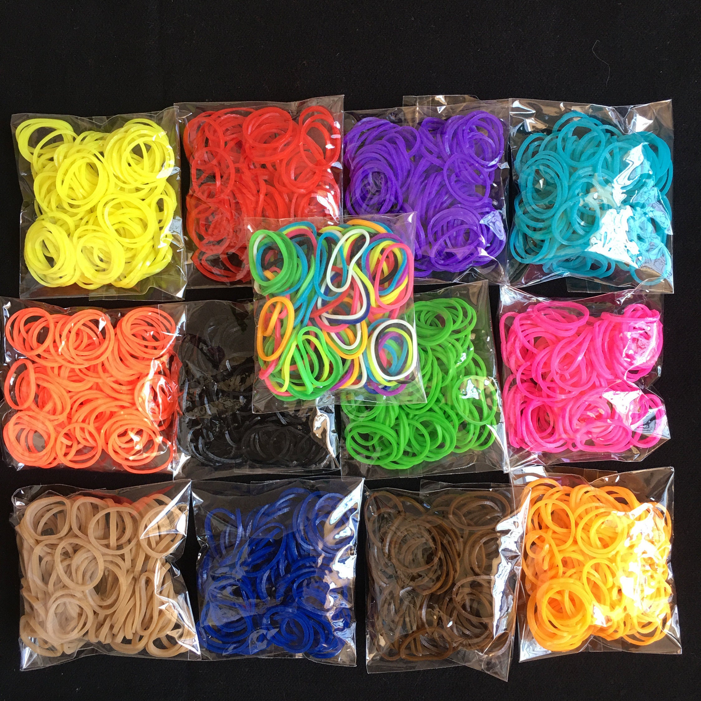 Refill For DIY Loom Bracelet Kit W Chips T-64 50 Colors 5000 Rubber Bands 