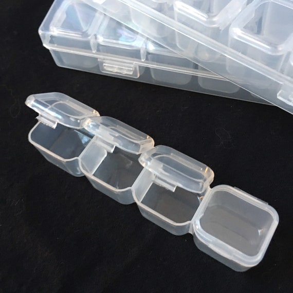 2-pack 28 Slots Craft Organizer Plastic Box / Clear Nail Jewelry Bead  Storage Container US Seller Bx-128 
