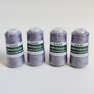 Lot Of 4 Sewing Thread 100% Polyester Spools 3000 Yards Each Spools Gray E308