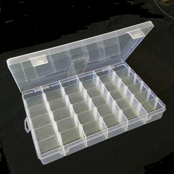 36 Compartments Craft Organizer Plastic Box Jewelry Bead Adjustable Storage Container US Seller