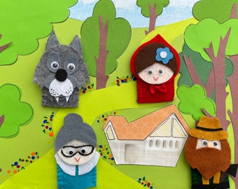 Little Red Riding Hood Finger Puppet Set