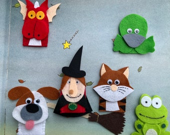 Room on the Broom Finger Puppet Set