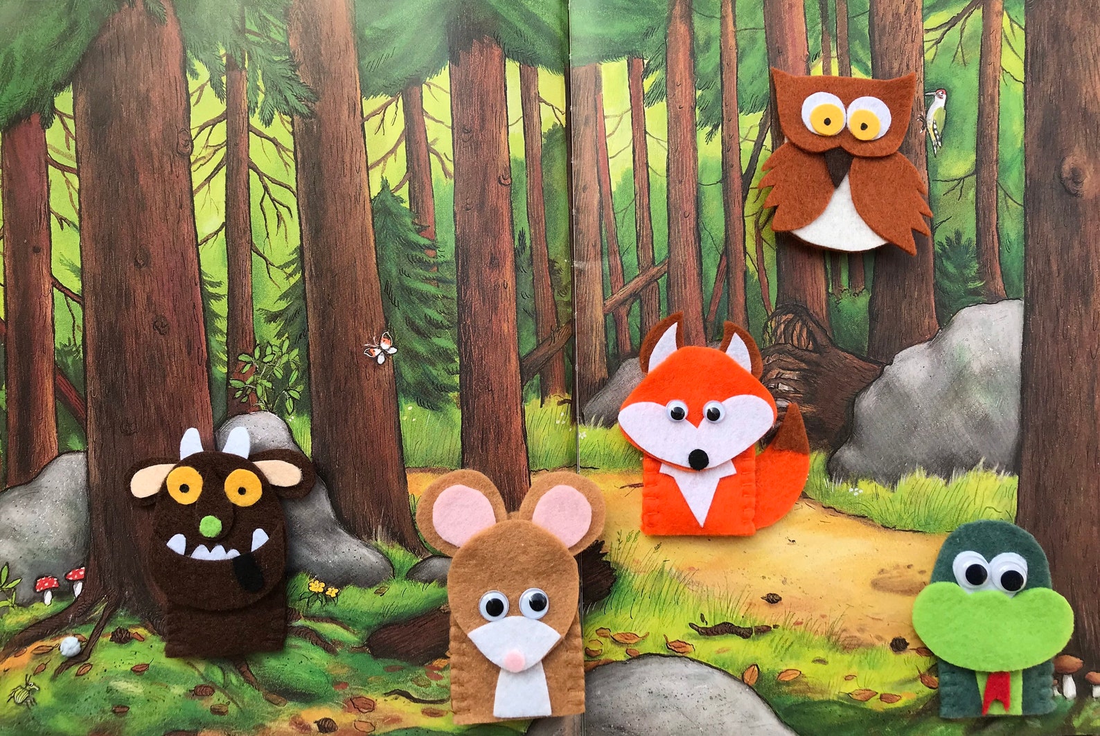 The Gruffalo Finger Puppet Set Etsy