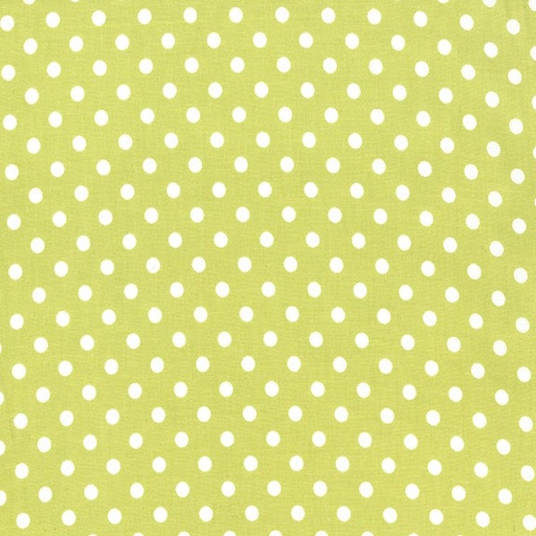 Michael Miller Polka Dots, Dumb Dots Limeade, 1 yd