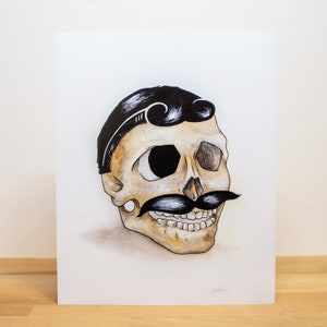 Print - &quot;Natty Boh Skull&quot; by Beth Emmerich