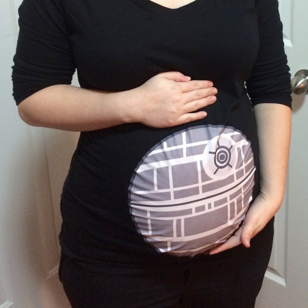 DIGITAL Death Star Star Wars Iron-On Print for download, for maternity shirt or regular shirt