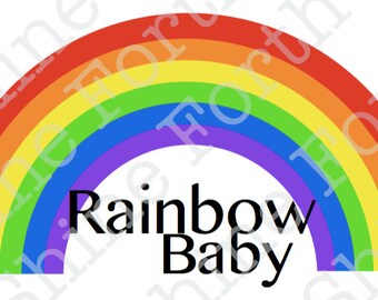 DIGITAL Rainbow Baby iron-on for maternity shirt or onesie