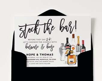 Stock The Bar Invite Etsy