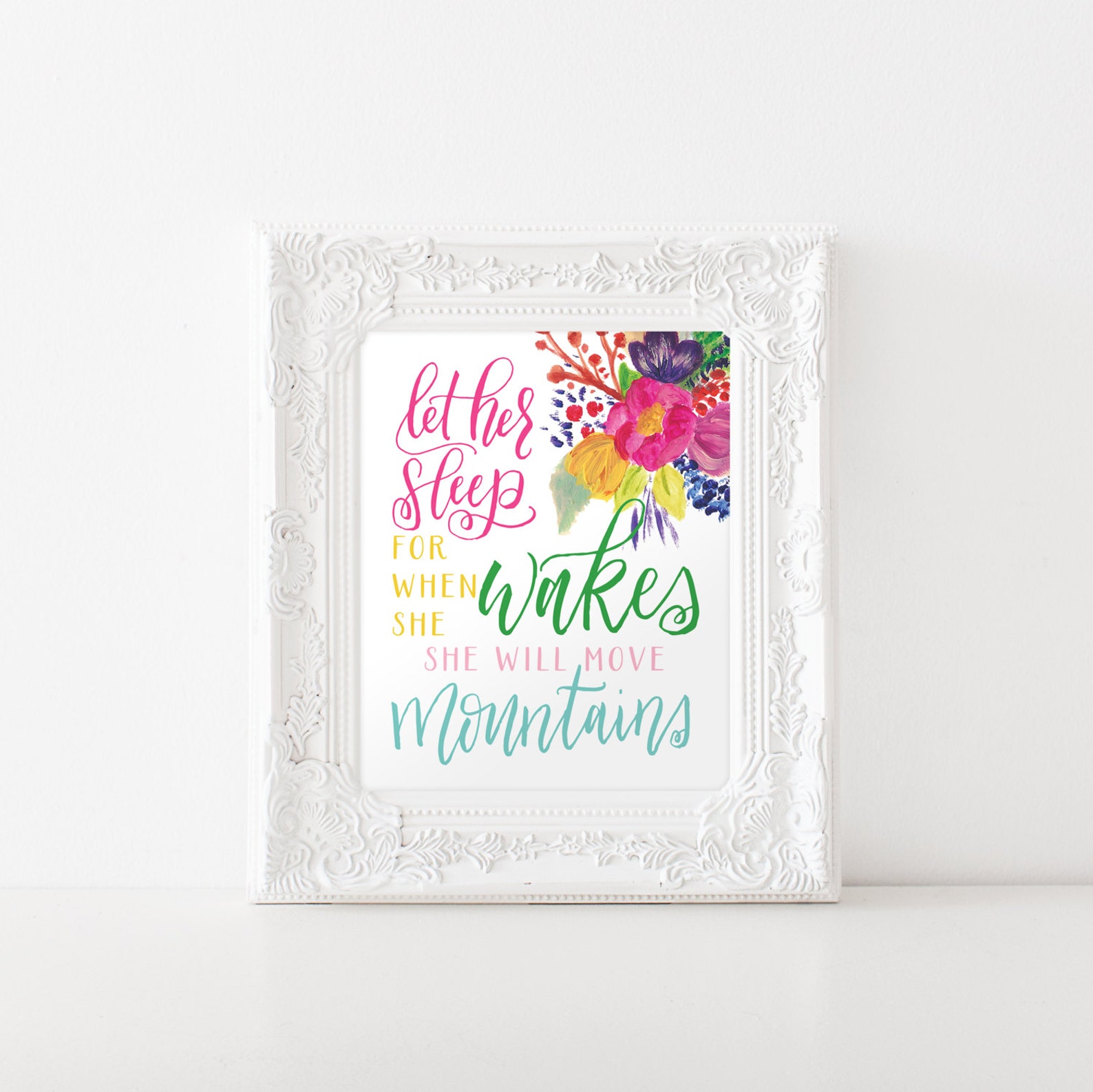 Let Her Sleep Printable Art / typography art print printable | Etsy