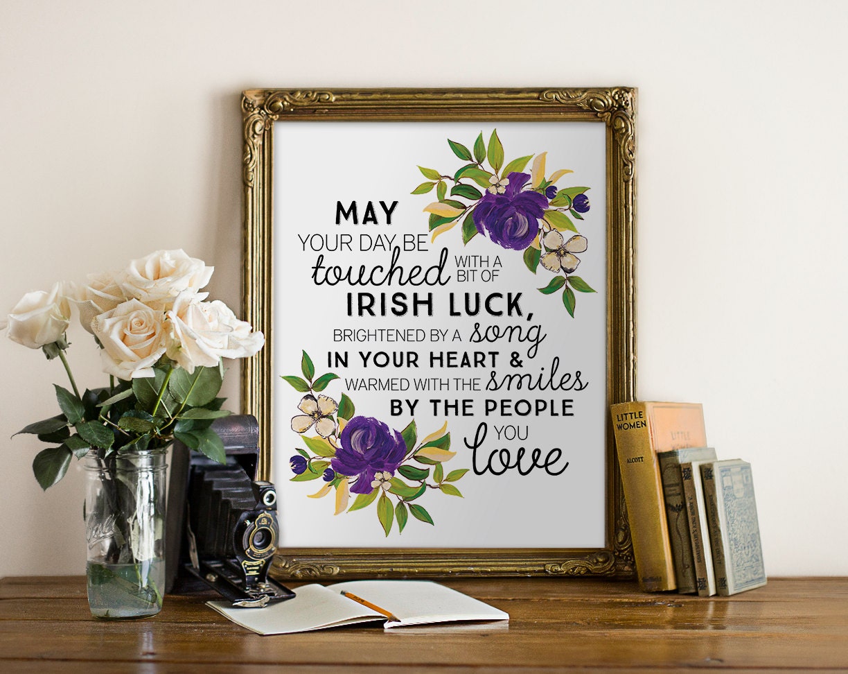 Irish Blessing Printable Art 8x10 PDF // Wedding Party Decor - Etsy