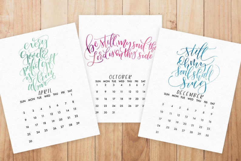 Bible Verse Printable Calendar