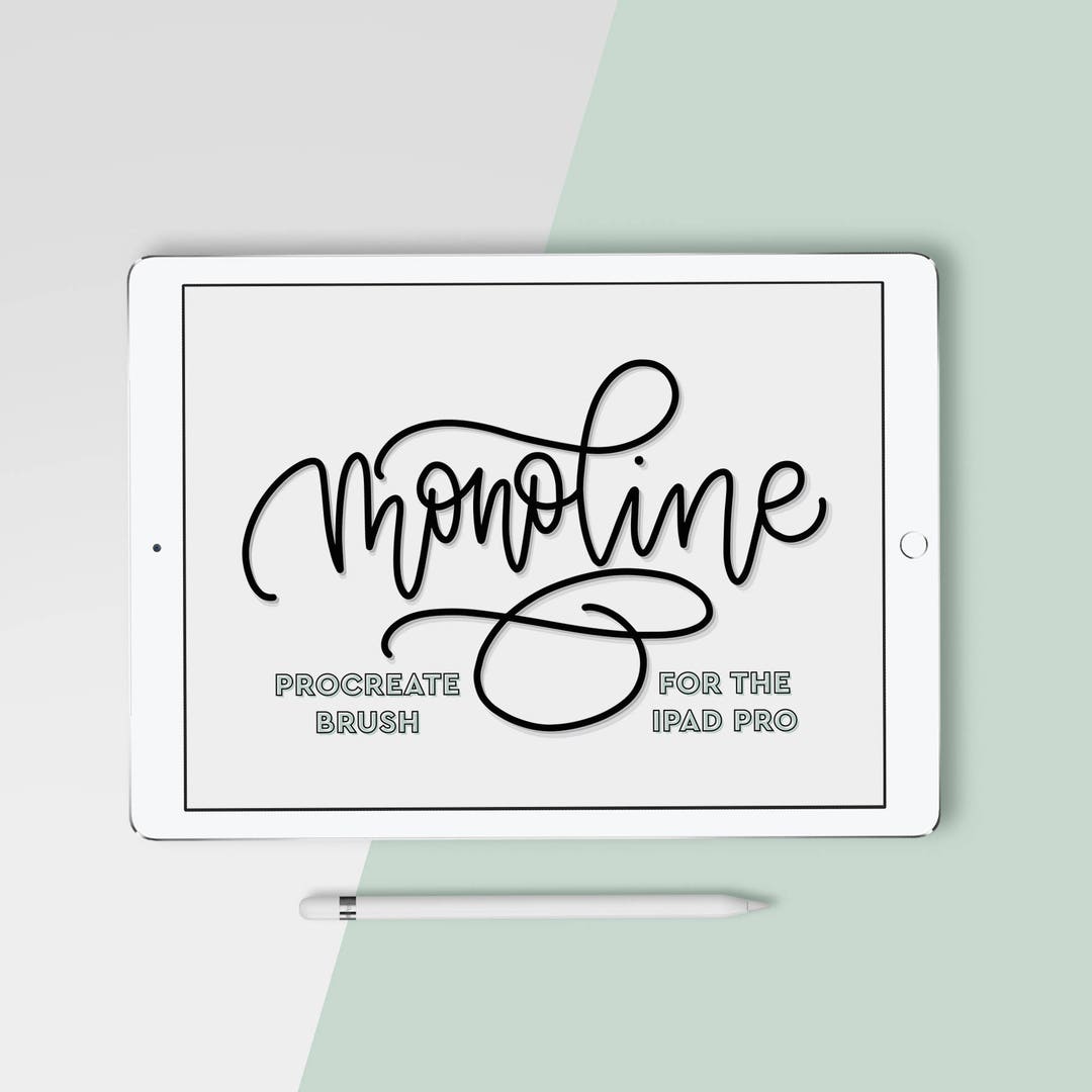 Procreate Brush iPad Lettering Monoline - Etsy