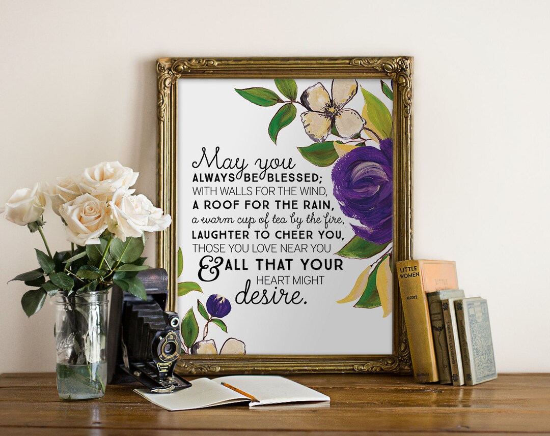 Irish Blessing Printable Art 8x10 PDF // Wedding Party Decor - Etsy