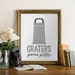 Kitchen Art Printable Wall Art Graters Gonna Grate Cheese - Etsy