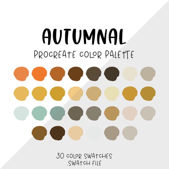 Autumnal Procreate Color Palette 058 | Etsy