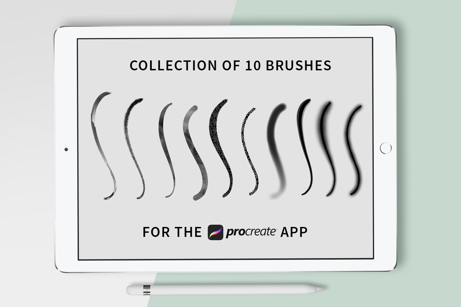 Procreate Brushes Pack of 10 Novelty Brushes Ipad Lettering Etsy