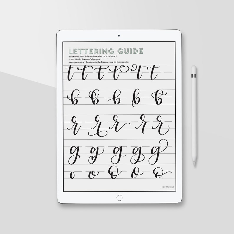 Lettering Guide BUNDLE LOWERCASE and UPPERCASE - Etsy