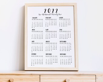 5x7 Calendar - Etsy