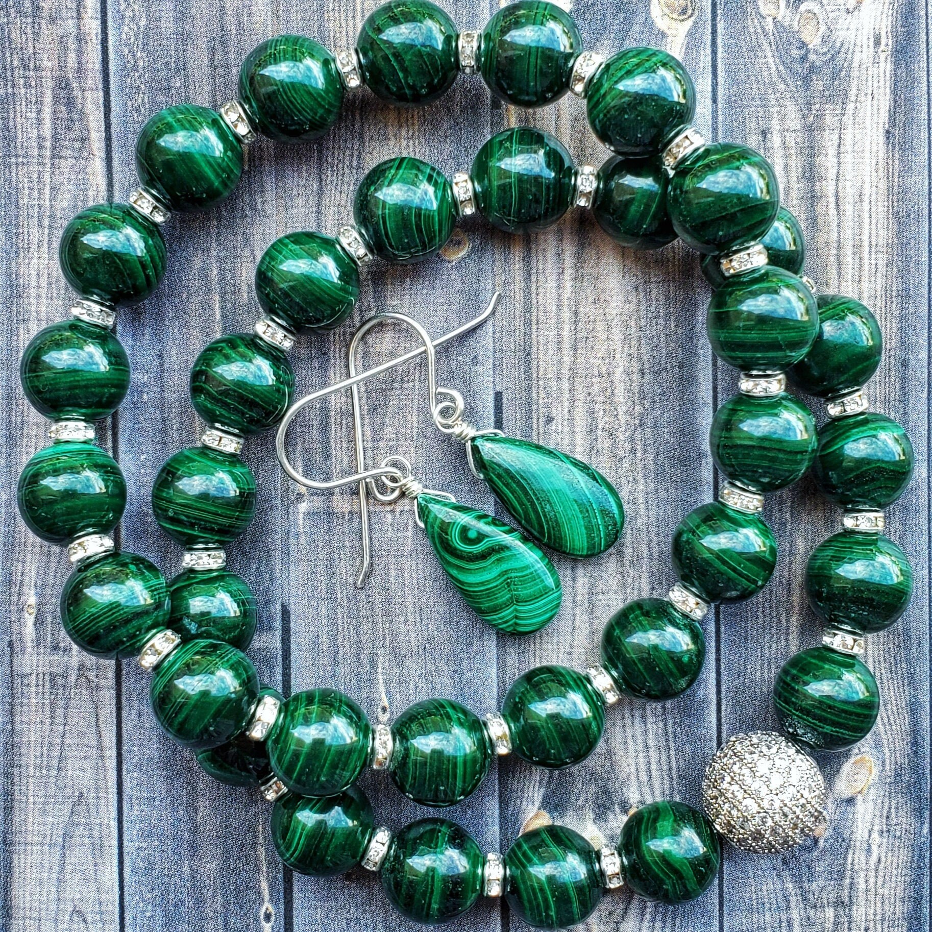 AAA Genuine Malachite Bracelet Natural Malachite Jewelry Etsy