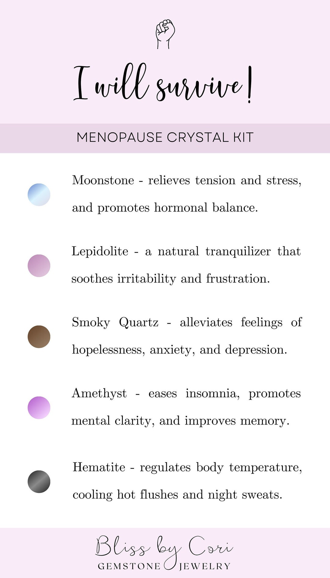 Menopause Emotional Support Bracelet, Menopause Bracelet, Menopause