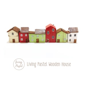 Miniature Wooden House Christmas Gift, Personalised Home Decor for mini wooden village, Rustic house Décor, Tiny House Driftwood Art Decor