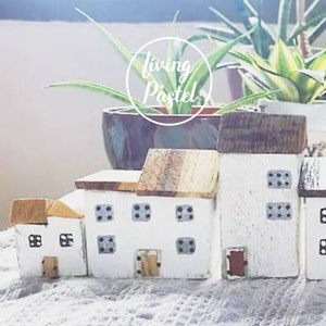 Made to order - Mini wooden village, Little Wood House, Miniature house, Handmade Rustic house, Small Houses for New Home Décor Gift