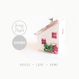 Tiny House: Small Decorative Wooden Home for Mini Wooden Village, Handmade Christmas Decorations, Driftwood Art Gift