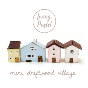 Driftwood Art Miniature House, Cute wooden house gift, Small wooden house Décor, Mini wooden village handmade gift, rustic house Décor