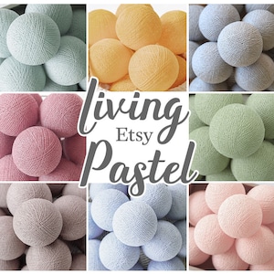 Luci a stringa con palline di cotone colorate personalizzate per luci da fata per camera da letto, regalo personalizzato per dormitorio, baby shower, luci per tende, luci per letto per bambini