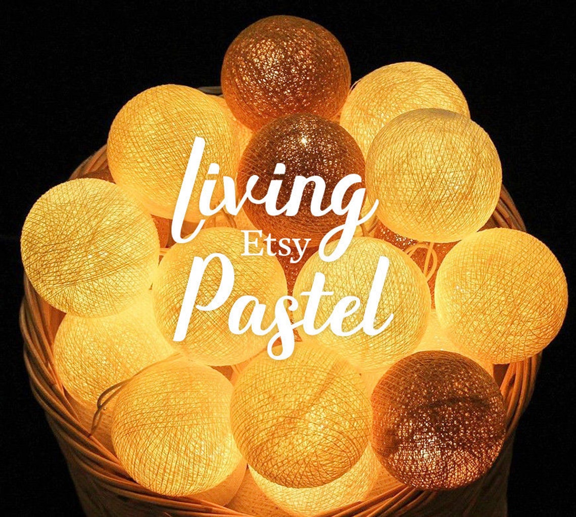 Cotton Ball Lights for Bedroom Night Lights Nursery Decor Etsy