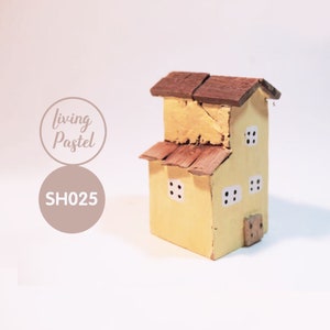 Driftwood Art Miniature House, Cute wooden house gift, Small wooden house Décor, Mini wooden village handmade gift, rustic house Décor