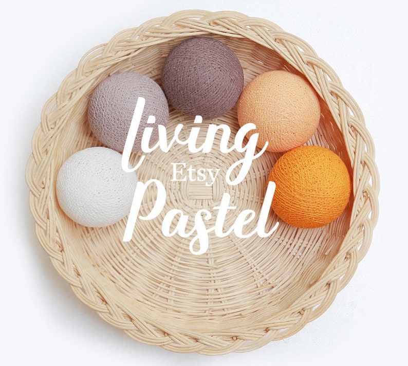 Cotton Ball String Lights Bedroom Fairy Lights Nursery Decor Etsy