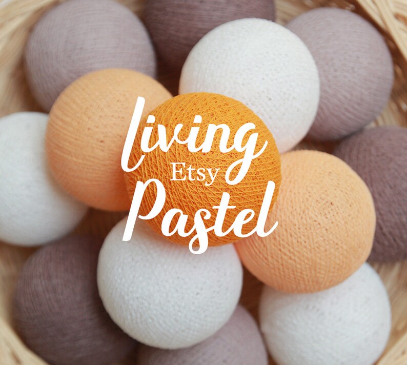 Cotton Ball String Lights Bedroom Fairy Lights Nursery Decor Etsy