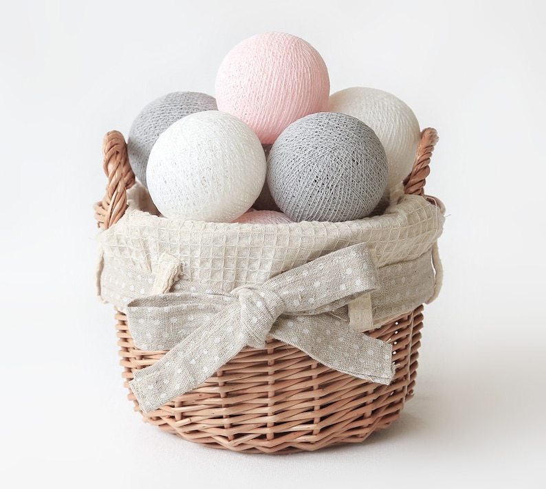 Cotton Ball String Lights for Bedroom Fairy Lights Nursery Etsy