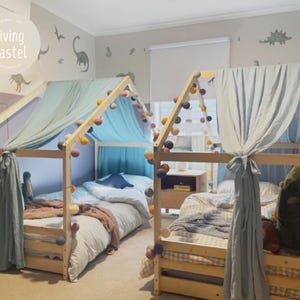Custom Color Cotton Ball String Lights for Bedroom, Baby Shower, Teepee, Kids House Bed image 6