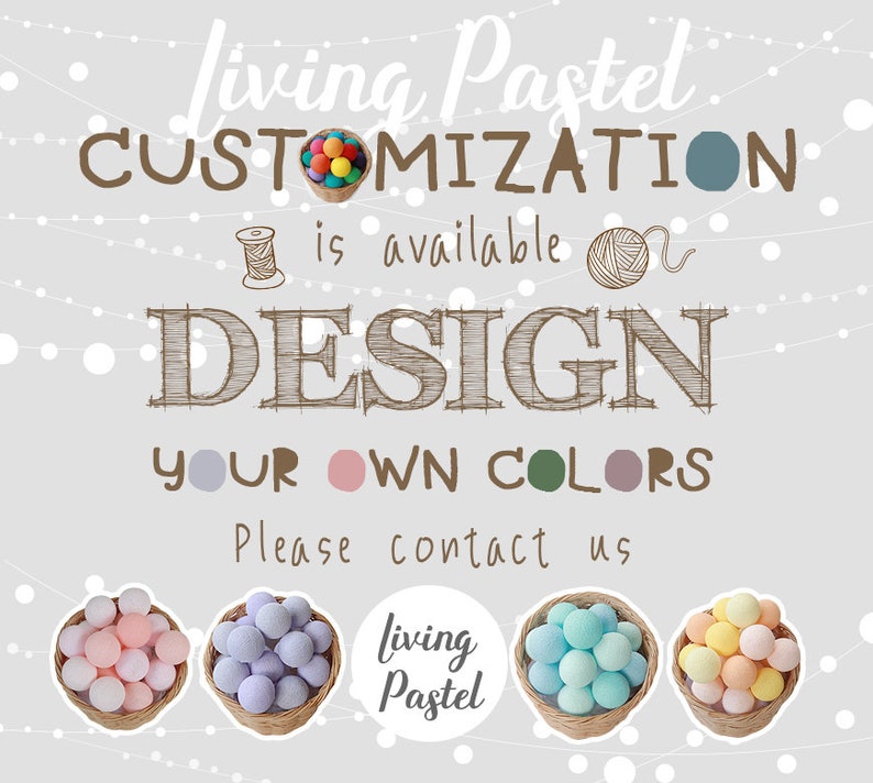 Cotton Ball String Lights for Bedroom Fairy Lights Nursery Etsy