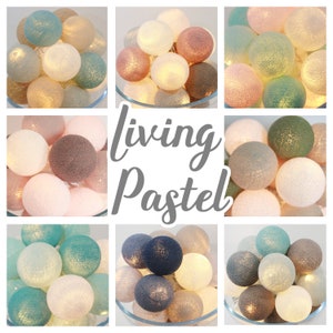 Ordine personalizzato di luci a stringa con palline di cotone, luci da fata per camera da letto, luci notturne, luci per teepee, decorazioni per feste e dormitori, regalo di compleanno