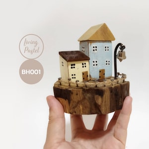 Tiny House Small Decorative, Christmas gift, Handmade Wooden Gift, Cute new home gift, Personalised Home Decor for mini wooden village