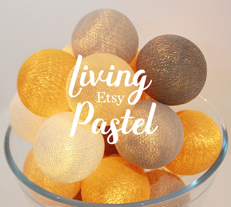 Cotton Ball String Lights Bedroom Fairy Lights Nursery Decor Etsy