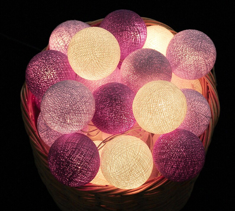 LED Usb/battery Cotton Ball Lights for Bedroom Fairy Kids Etsy