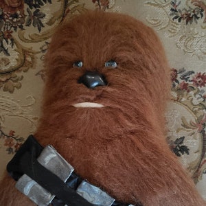 1977 Star Wars Chewbacca Keener 20 inches Plush Stuffed Animal Toy Collectible Vintage 70s Toy Large Handmade Bandoleer Belt